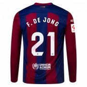 Fotbollströjor Barcelona 2023-24 Frenkie de Jong 21 Hemmatröja Långärmad..